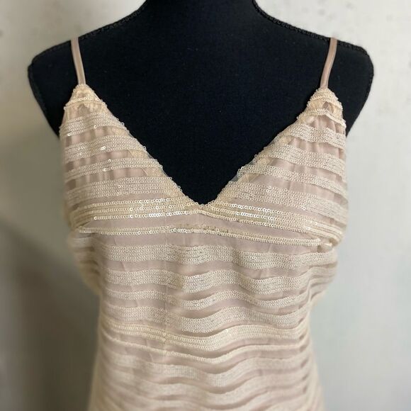 #162 THE JETSET DIARIES Nude Sequined Slip Dress - Picture 7 of 10